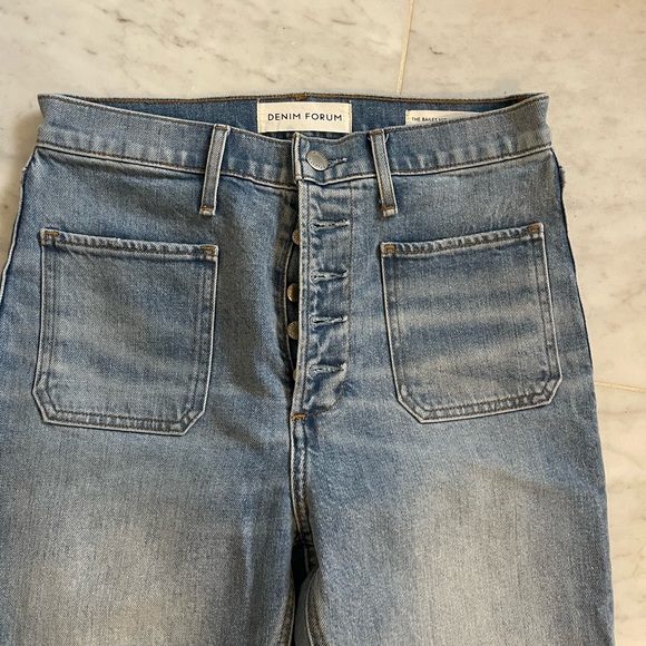 Denim Forum The Bailey Patch High Rise Flare Crop - Picture 3 of 7